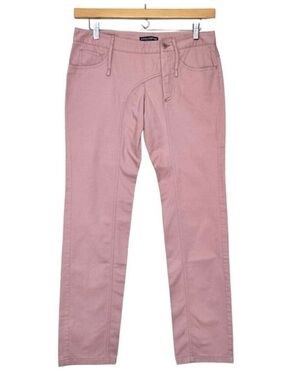 Authentic Dolce & Gabbana Straight Leg Pants Sz 8 Pink Cotton Med Rise Summer